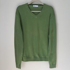 J.Crew Cotton and Cashmere Green Pullover Sweater