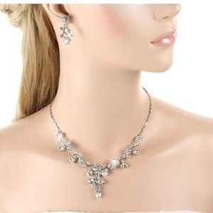 Wedding necklace and earring set