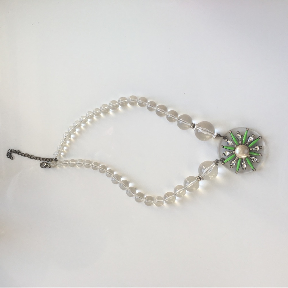 Clear and neon necklace
