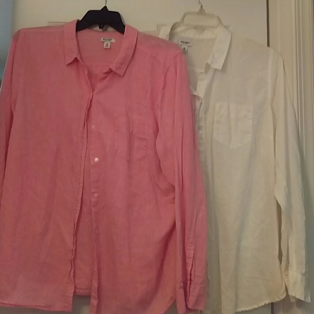Two Old Navy Button Down Shirts