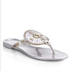 Jack Rogers Georgica Metallic Jelly Sandals