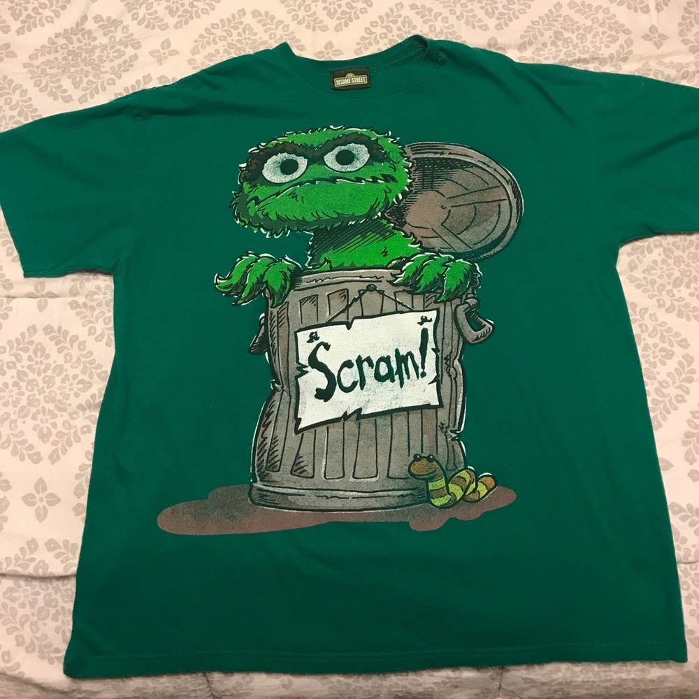 SESAME STREET oscar the grouch vintage shirt