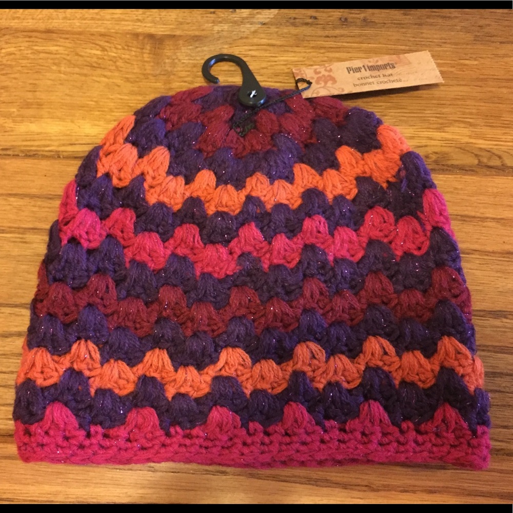 Pier 1 Imports NWT Multi color crochet hat