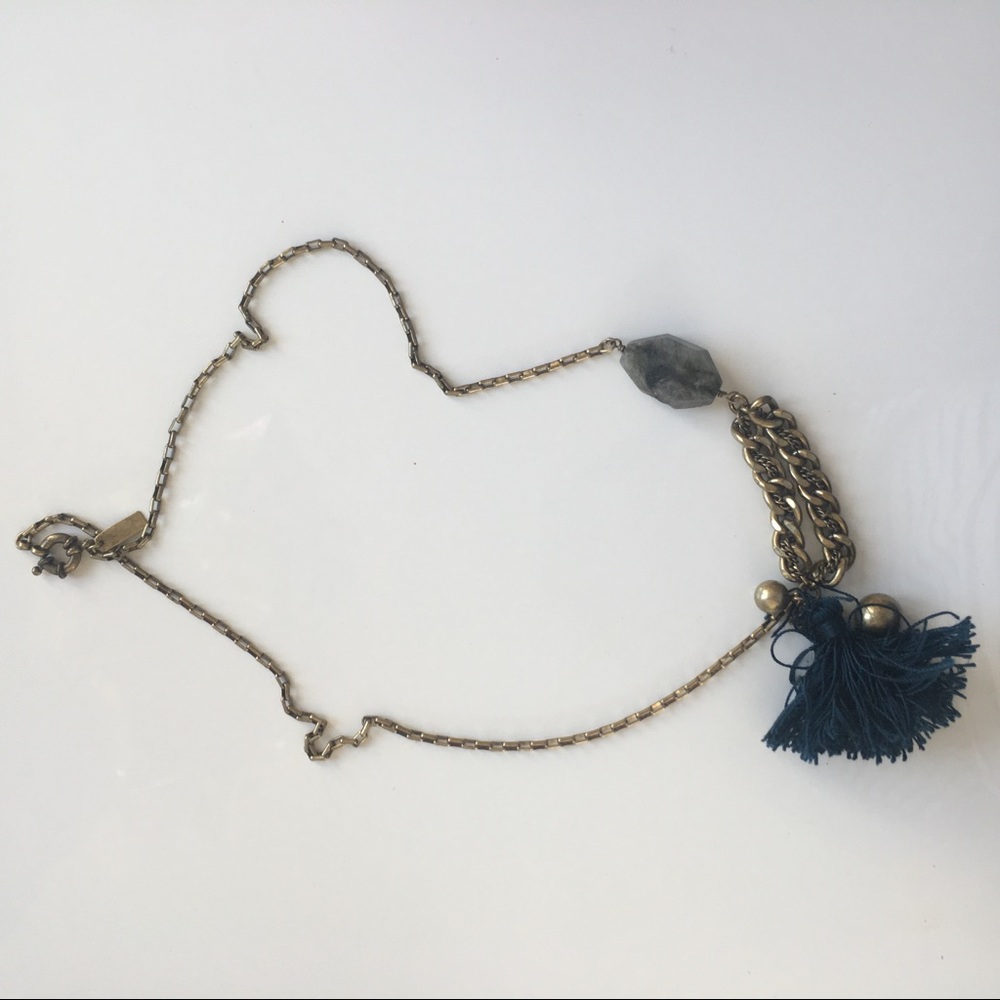 Chain and tassel necklace