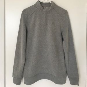 IZOD GREY ZIPPER SWEATER.