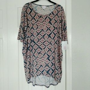NWT Lularoe Irma Size Medium Blue Pink