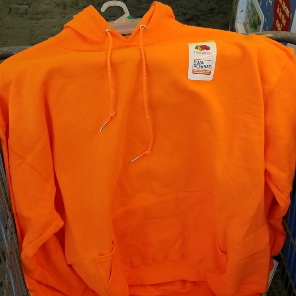 XL Mens Orange hooded sweatshirt