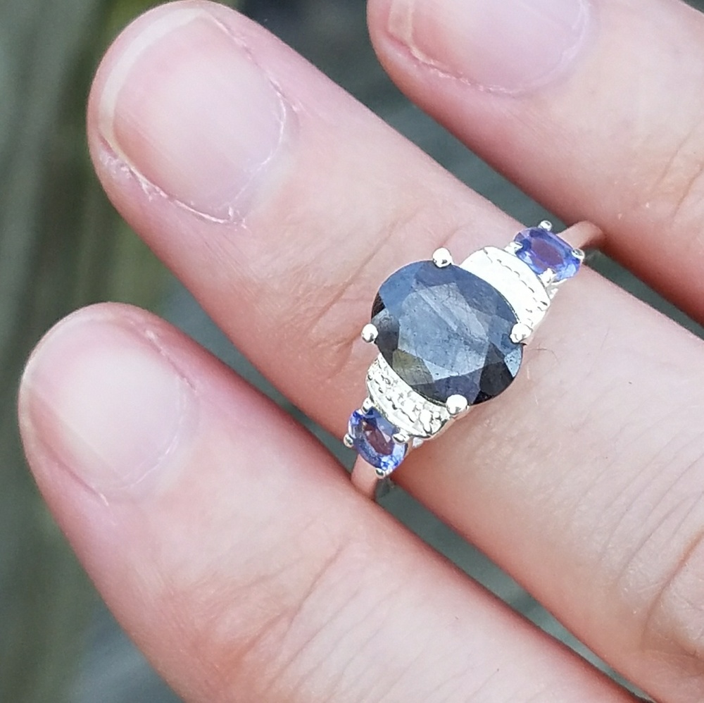 Gray Sapphire Ring