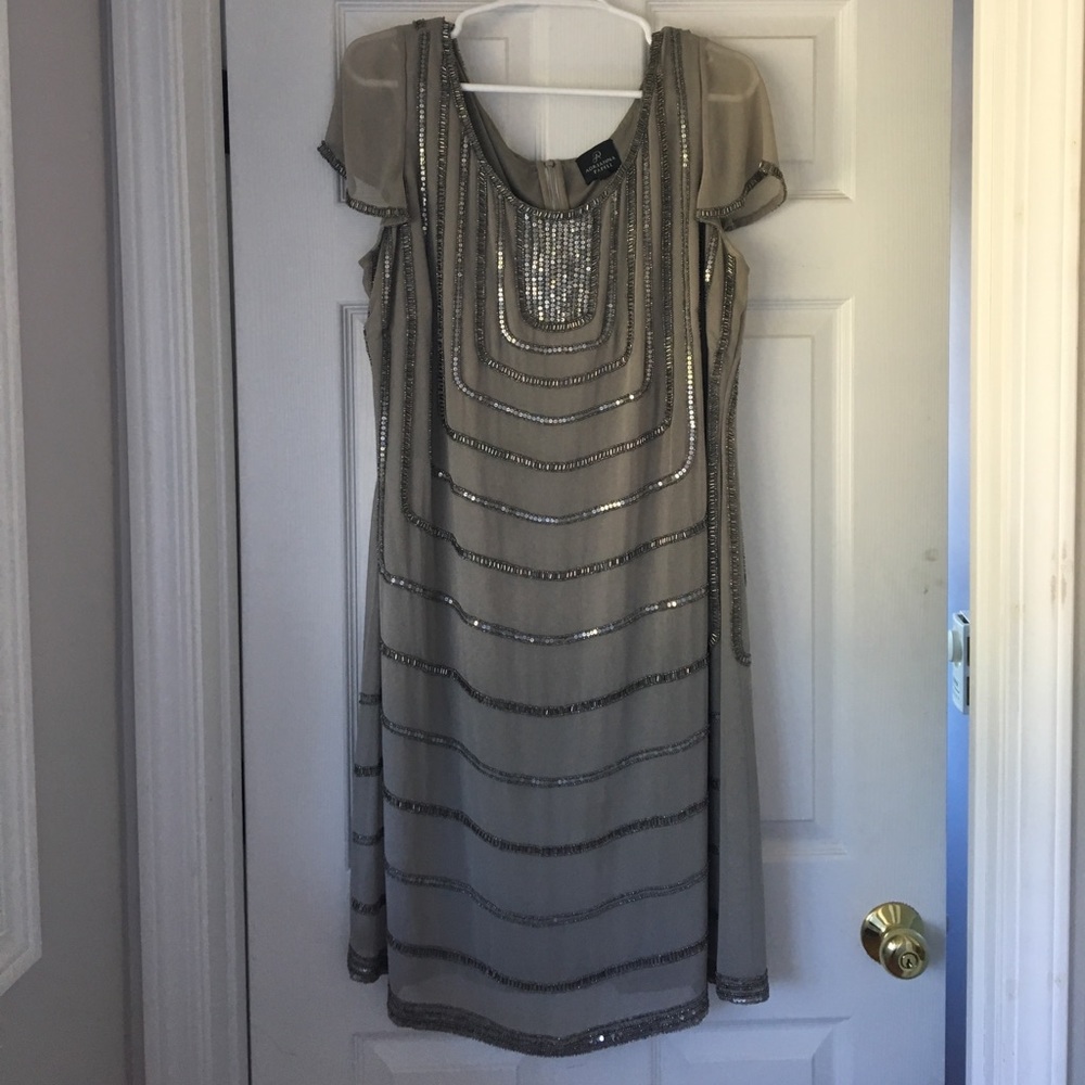 Adrianna Papell Beaded Dress 14W