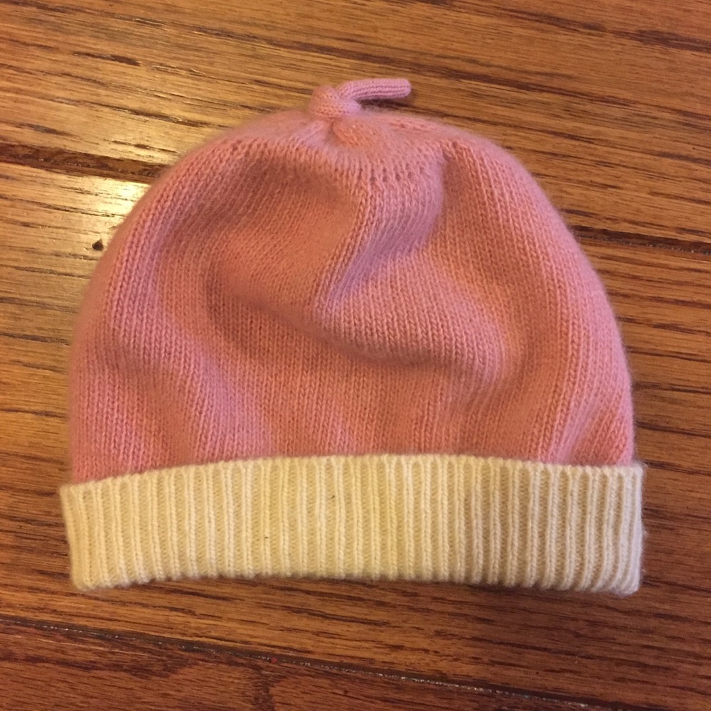 Young toddler Pink Cashmere hat