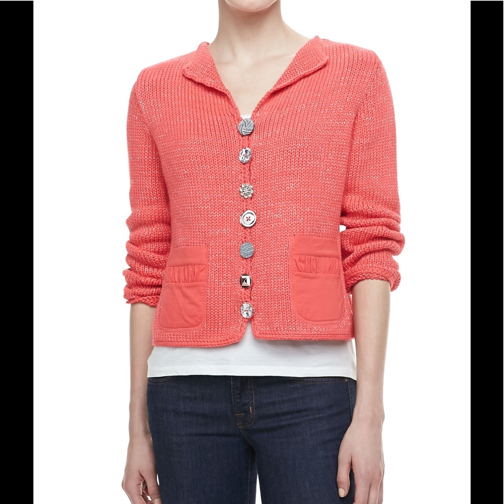 Not your average coral cardigan