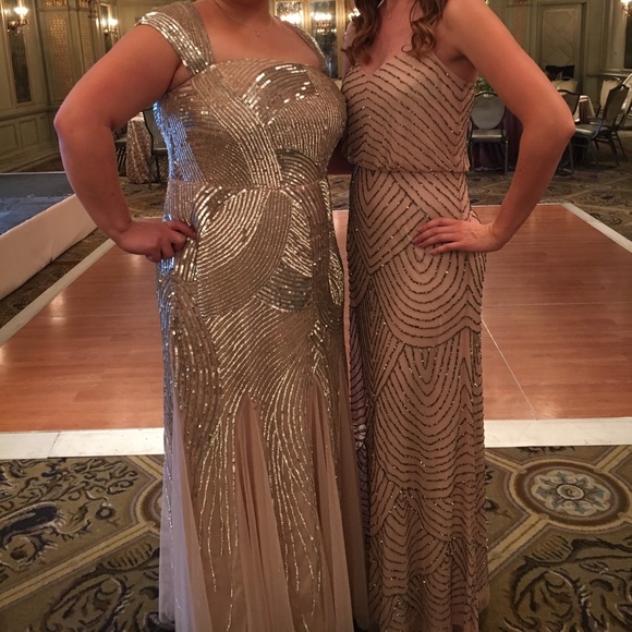 Adrianna Papell Dresses & Skirts - Adrianna Papell Art Deco beaded blouson gown