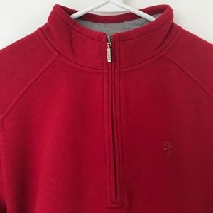 IZOD RED ZIPPER SWEATER.