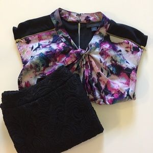 Black lace straight skirt Black lace straight skirt