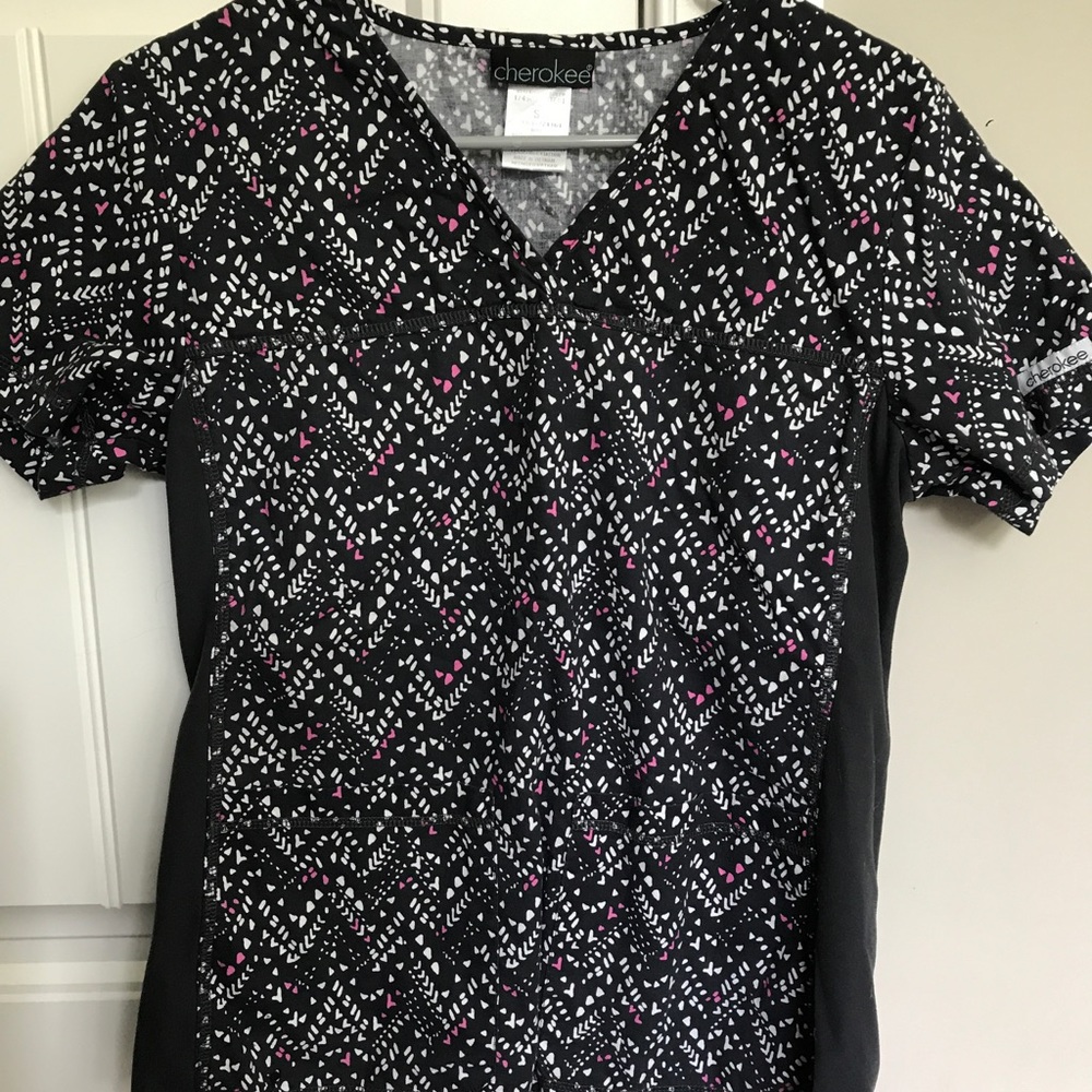 Cherokee Grey Scrub too with heart pattern