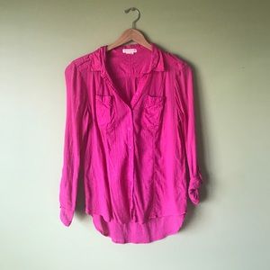 Pink Button-down Anthropologie Blouse Pink Button-down Anthropologie Blouse