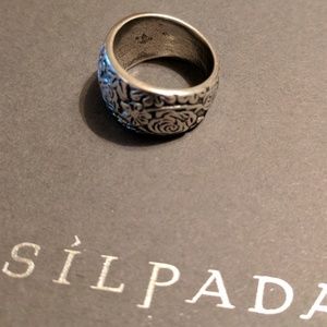 Silpada sz 8 rose vine ring (retired)
