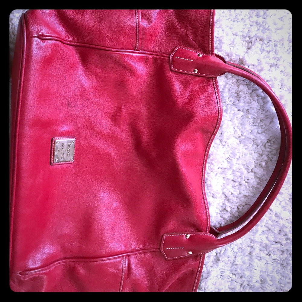 Classic red Dooney & Bourke tote. It's been loved!