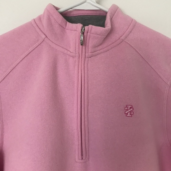 Izod Tops - IZOD PINK ZIPPER SWEATER.