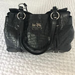 Black snakeskin coach bag Black snakeskin coach bag