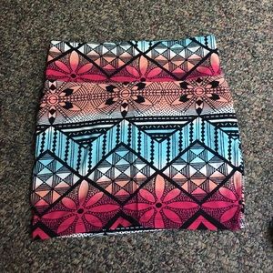 Stretchy colorful mini skirt