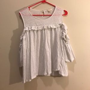 White Off the Shoulder Tee