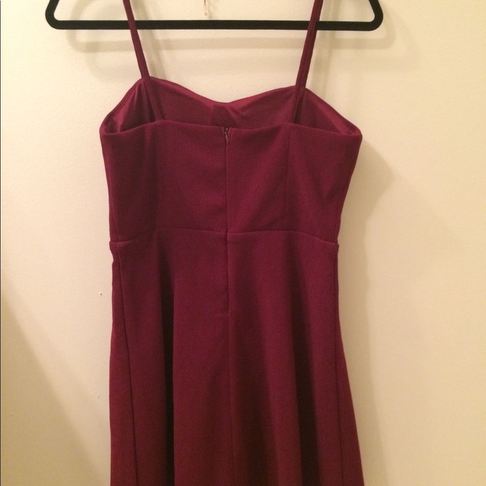 Burgundy Skater Dress - Picture 2 of 2