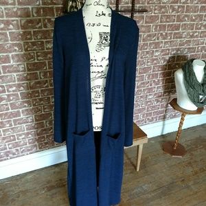 Duster Cardigan.  Navy blue.