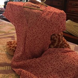 Sale - ankle length pink summer dress.  Size 14