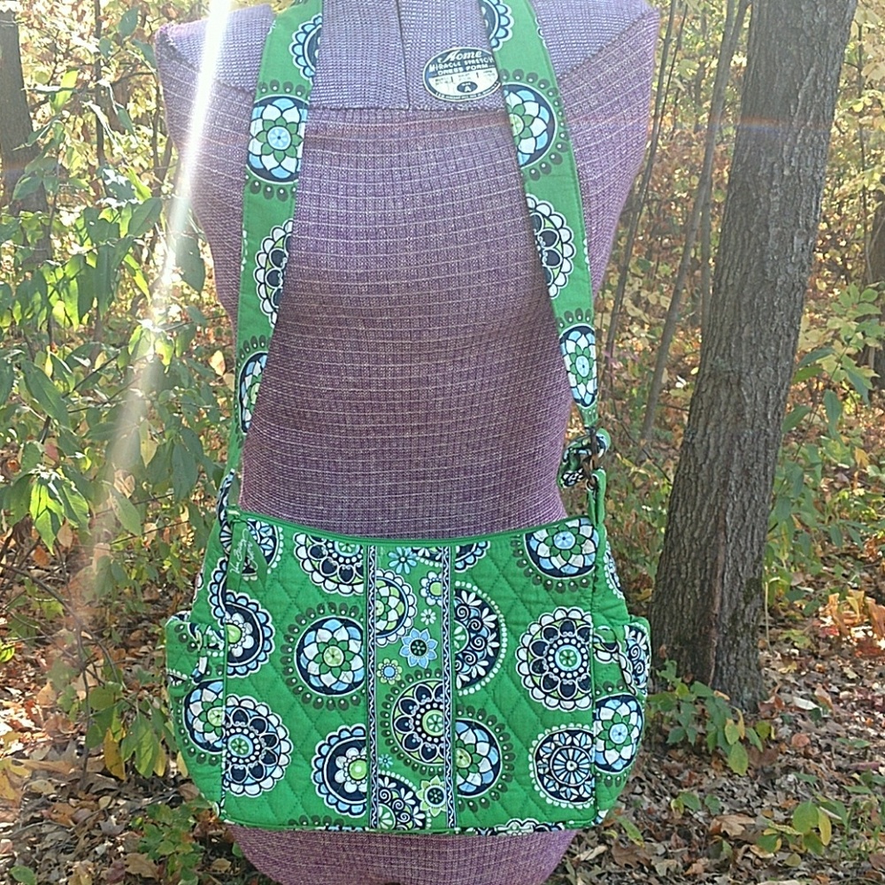 Vera Bradley On The Go in Green Cupcakes