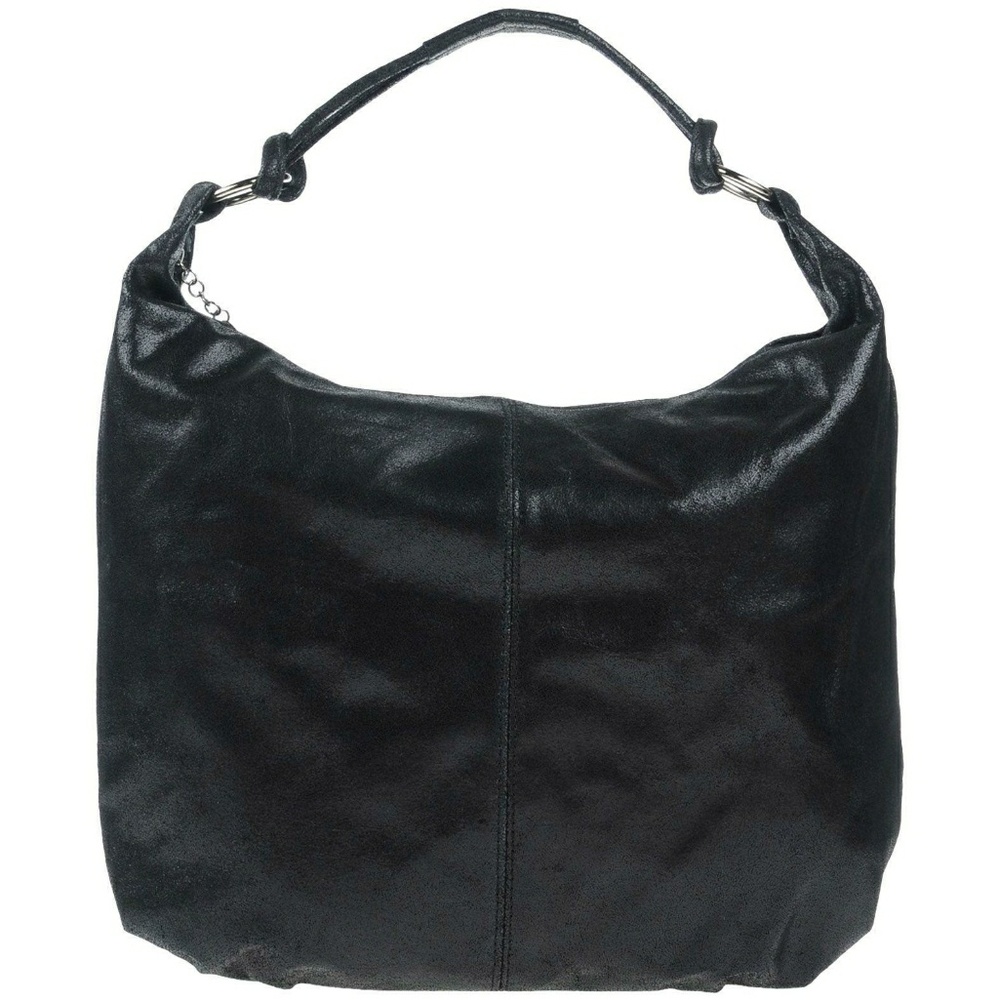NEW Black leather Hobo bag - Made in Italy