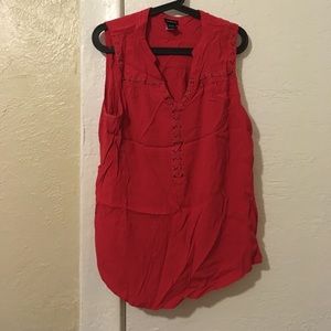 DONATING 3/9! Torrid Lace-Up Sleeveless Blouse