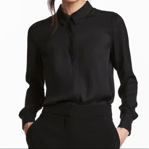 Black long sleeved blouse