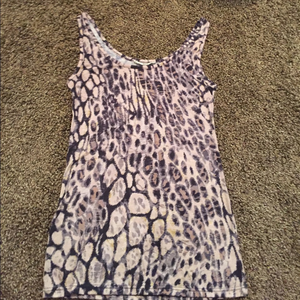 Cheeta Print Buckle Tank Top
