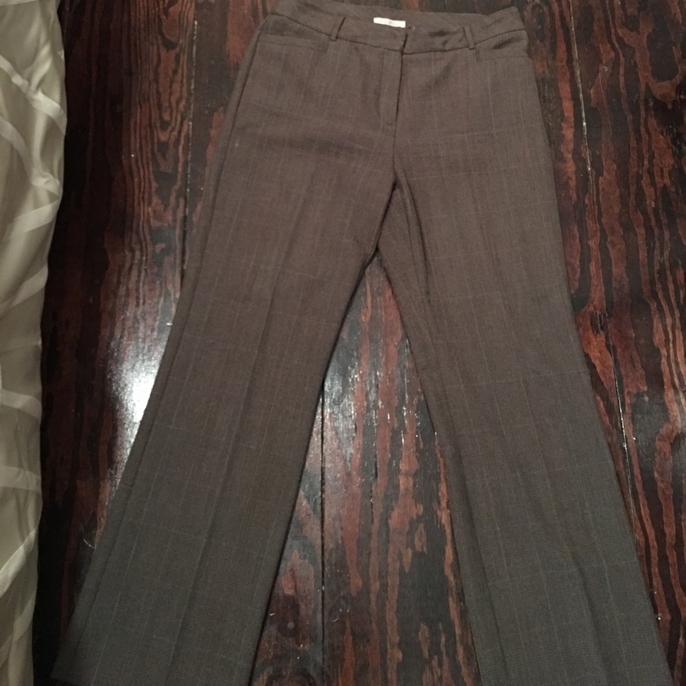 Brown multi color pin stripe dress pants