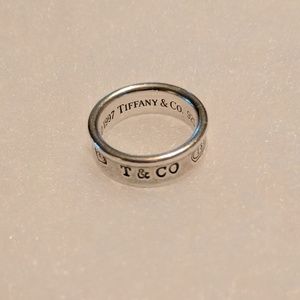 Tiffany & Co sterling silver 1837 band ring.