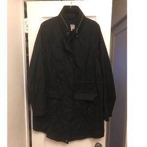 Black Twill Anorak Hooded Jacket - XXL - Like New