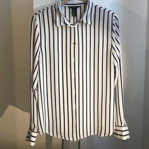 Striped long sleeved blouse