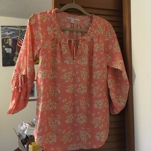 Lauren Conrad flowered quarter-length shirt