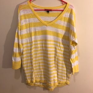 Yellow & white sweater