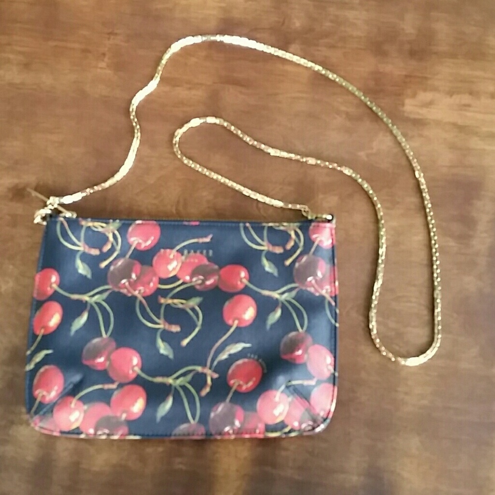 Ted Baker black w/cherry print crossbody