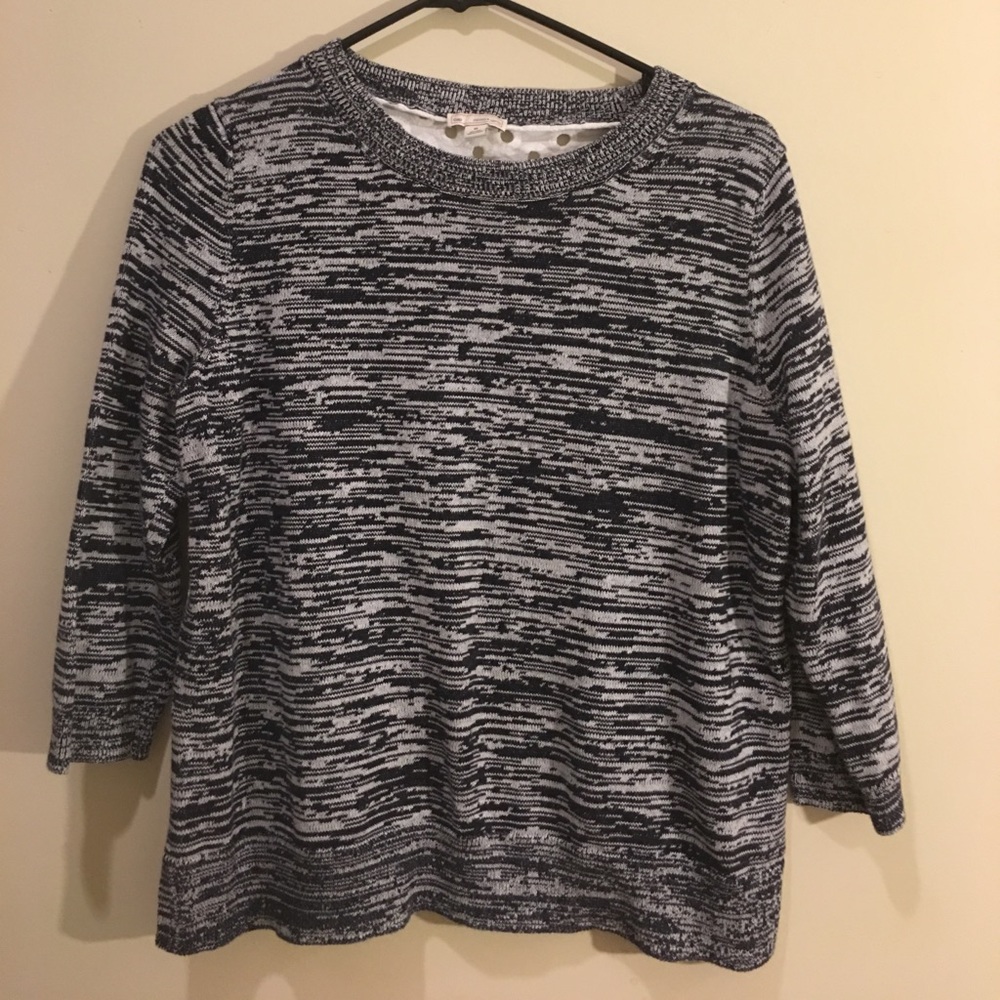Blue printed sweater