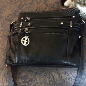 Leather cross body bag