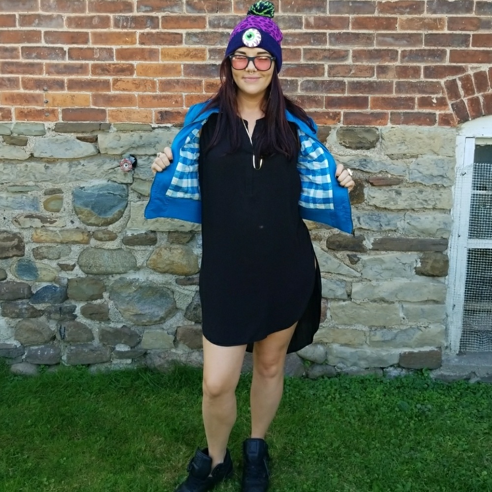 Turquoise canvas jacket - Picture 2 of 4