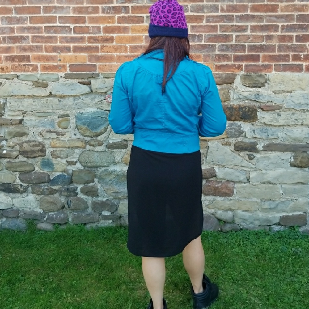 Turquoise canvas jacket - Picture 4 of 4