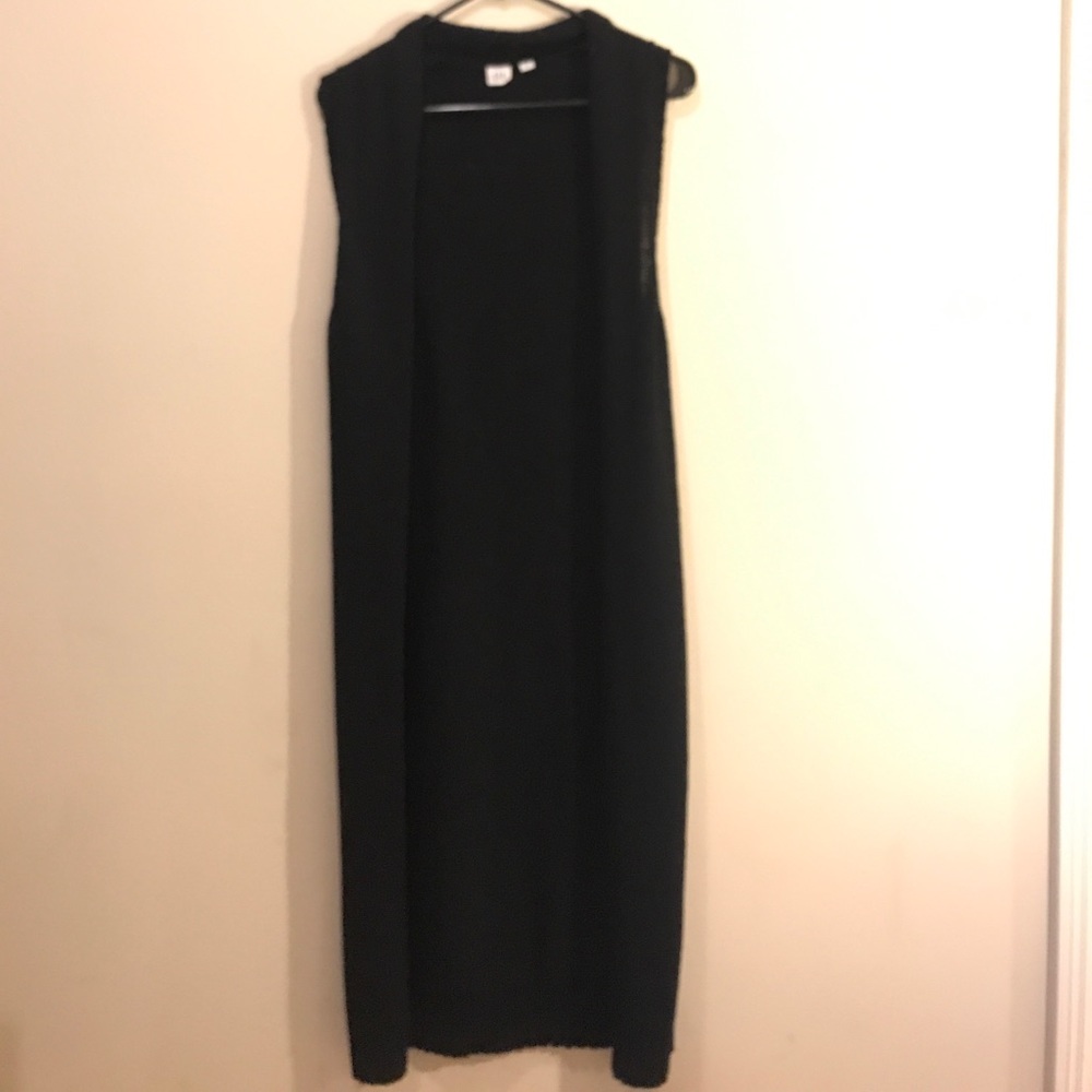 Long black cardigan