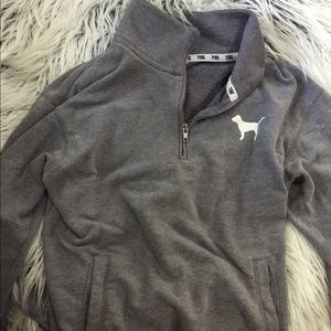 VS Pink Grey Logo Pullover