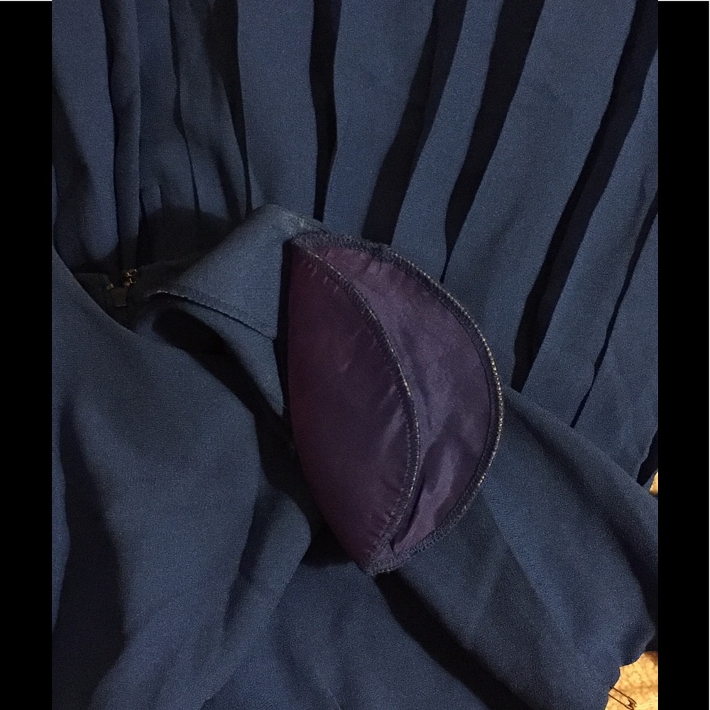KENAR Pleated Blue Dress NEW - Picture 7 of 7