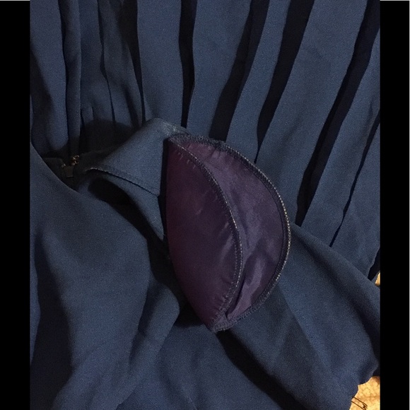 KENAR Pleated Blue Dress NWT - Picture 7 of 7