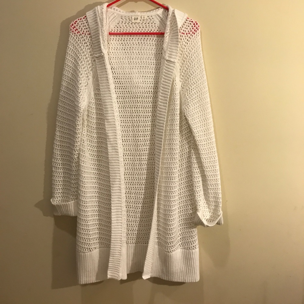 White cardigan